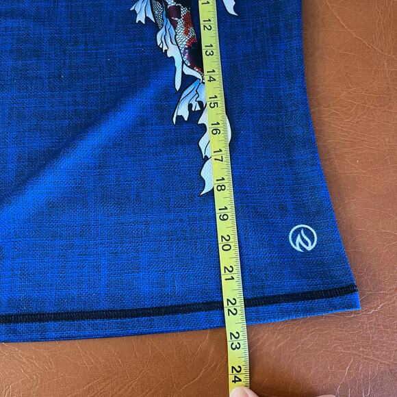 InkNBurn Blue Koi Fish Short Sleeve Graphic T Shirt XXS 2XS Workout Running Gym - Picture 5 of 5